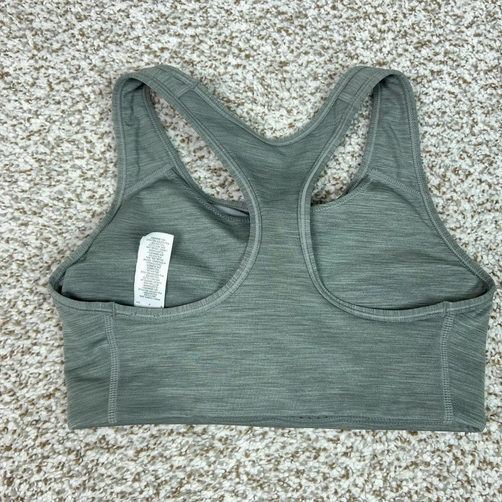 Nike Sports Bra Womens‎ Small Gray Racerback Padded Workout Gym Athletic Swoosh